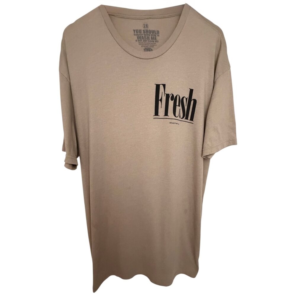 Superfresh Cherub Angel Short Sleeve Graphic T-Shirt Men's 2XL Beige